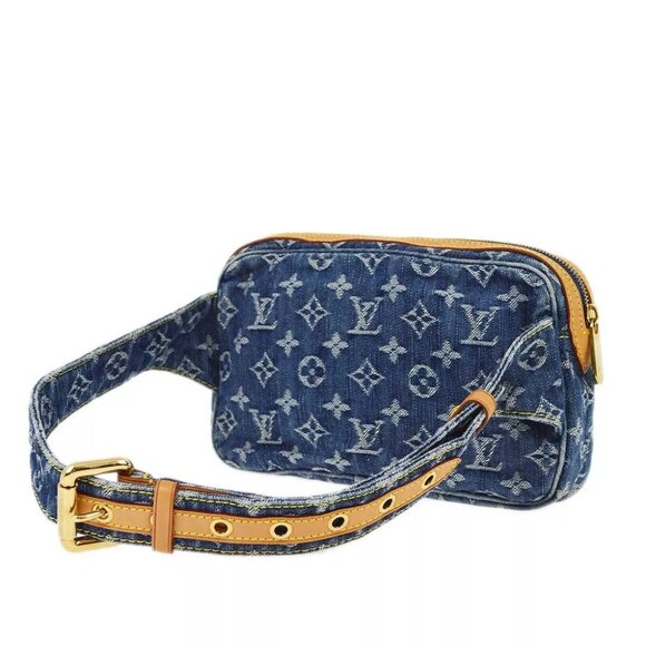 Louis Vuitton Blue Monogram Denim Bum Bag Waist Pouch M95347 SR2047 163482 - Picture 2 of 10